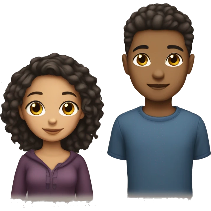 Lightskin girl and boy emoji