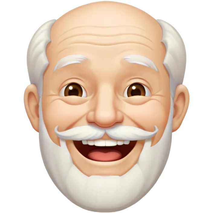 laughing old man with white beard emoji
