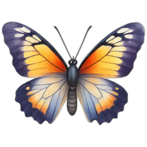 Butterfly in watercolor emoji