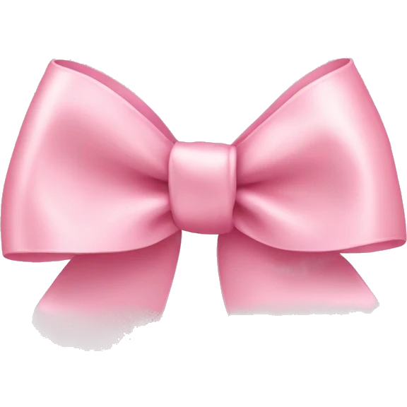 light pink ribbon bow emoji