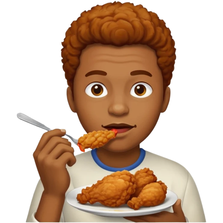 Black person chicken emoji