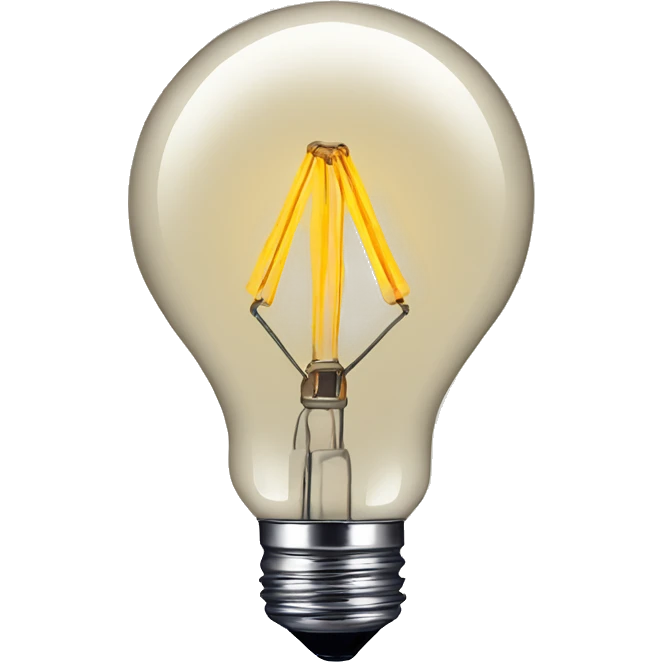 vintage round lightbulb emoji