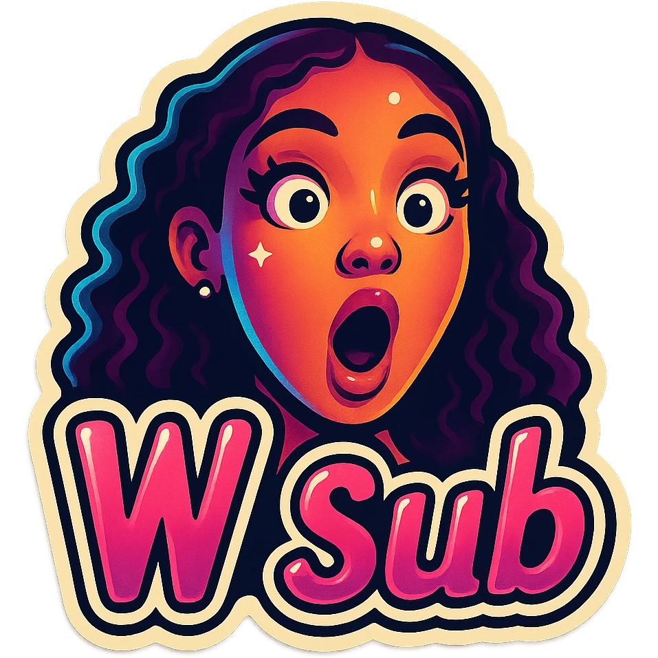 Surprised 
add the words W Sub in pink  emoji