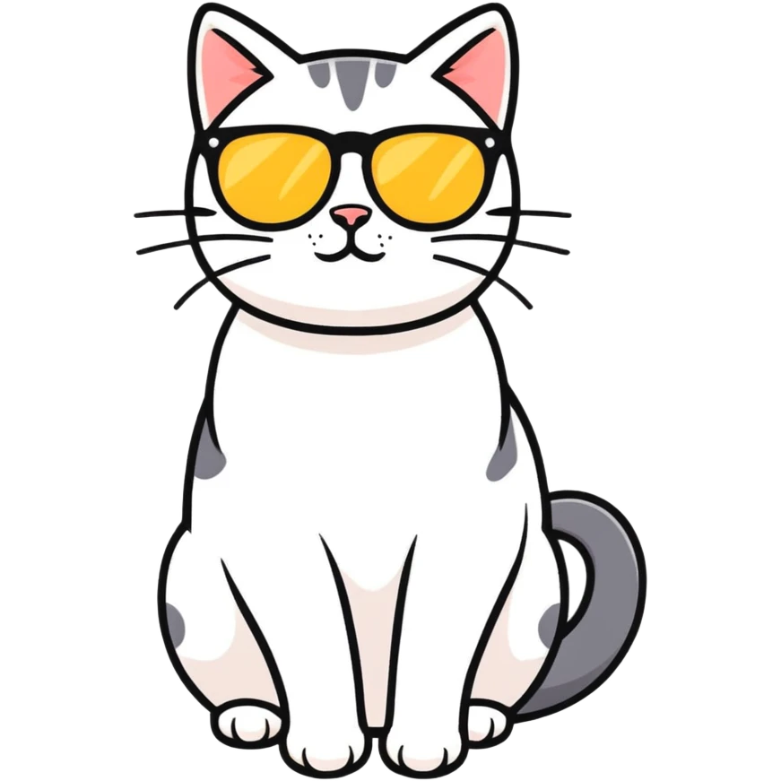 Cat with sunglasses emoji