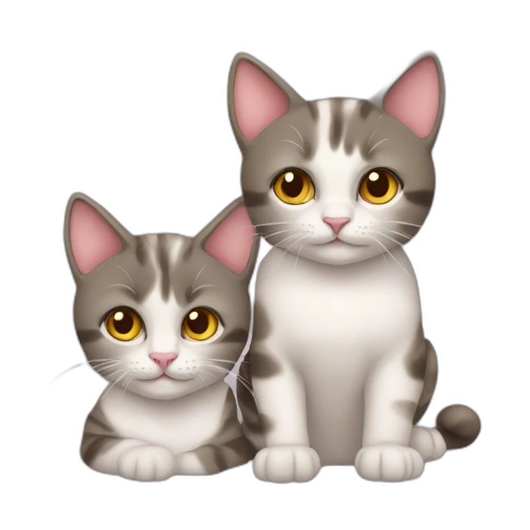 Two cats emoji