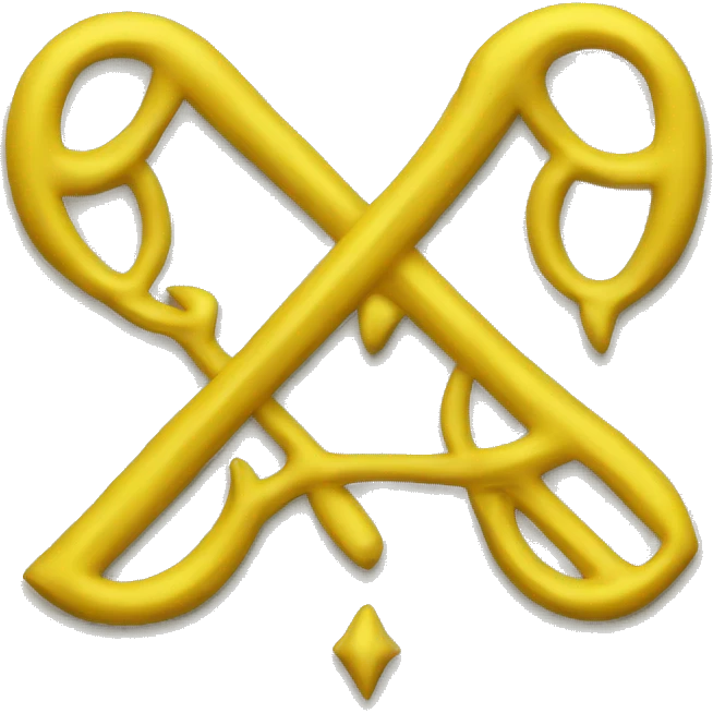 Yellow Gemini symbol  emoji