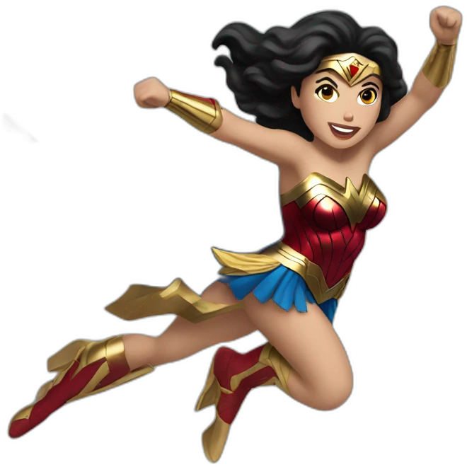 Wonderwoman flying emoji