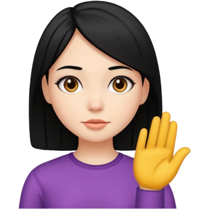 Chica de pelo lacio de color negro  emoji