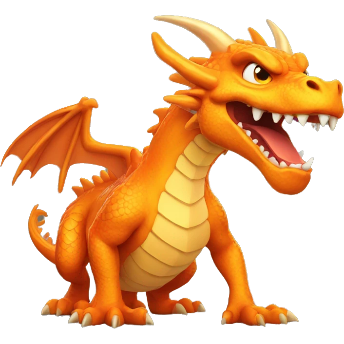 angry orange dragon emoji