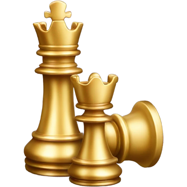 Chess pieces that are gold emoji