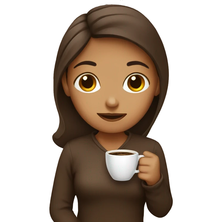 Coffee lover girl emoji
