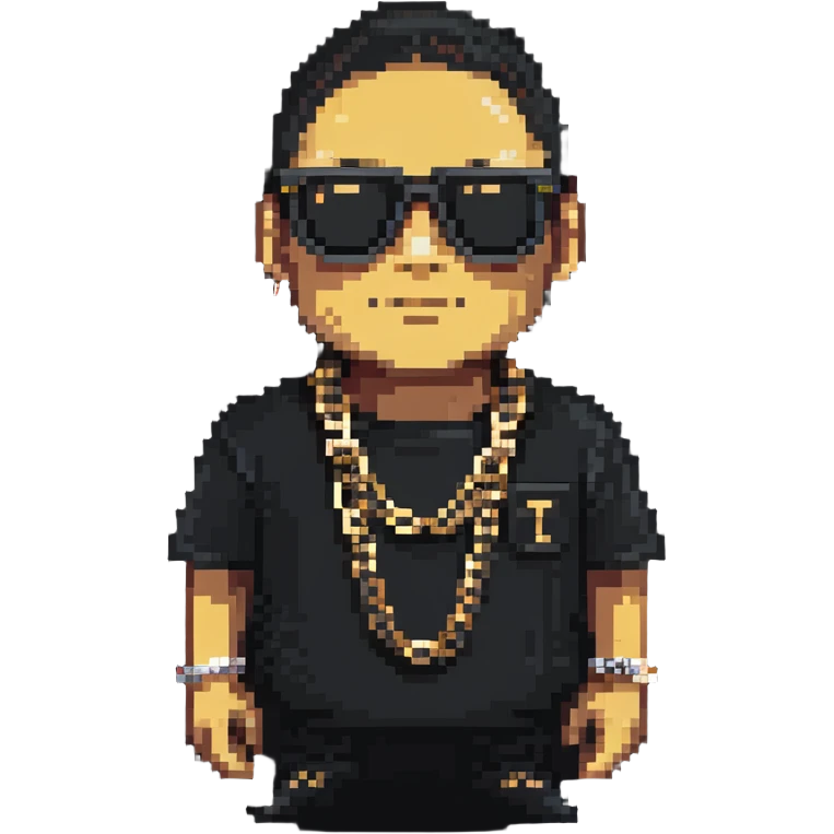 gangster with sunglasses and gold chain emoji