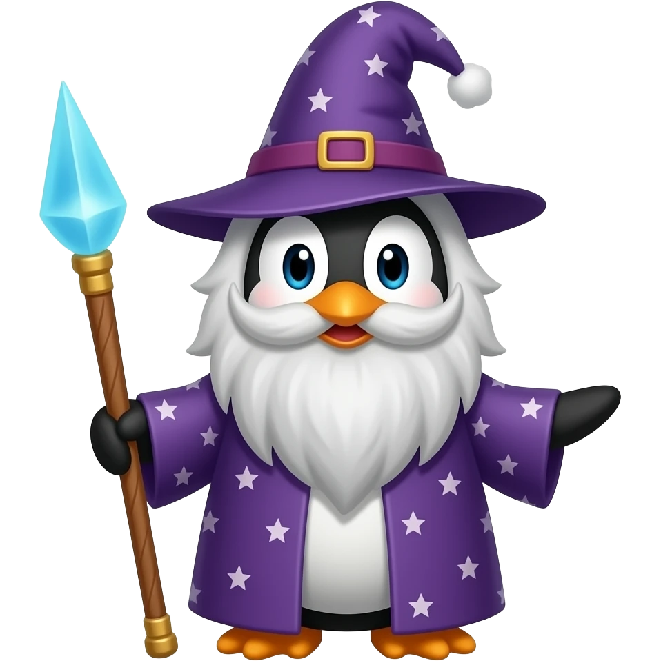 Penguin Wizard emoji