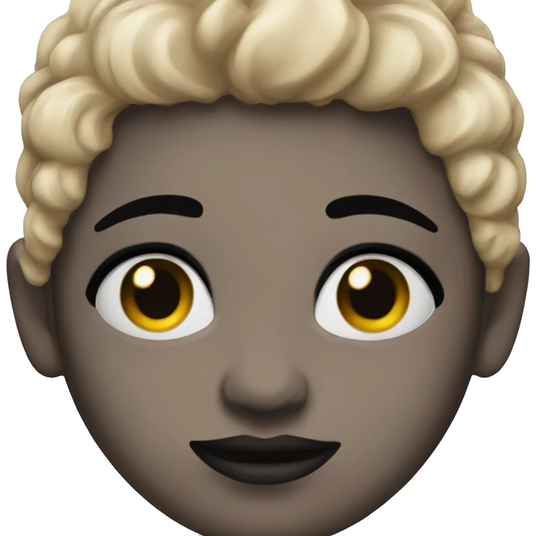 A person with black makeup on emoji