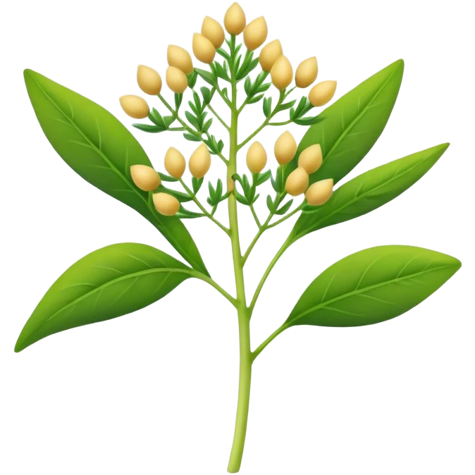 Fenugreek plant and seed emoji