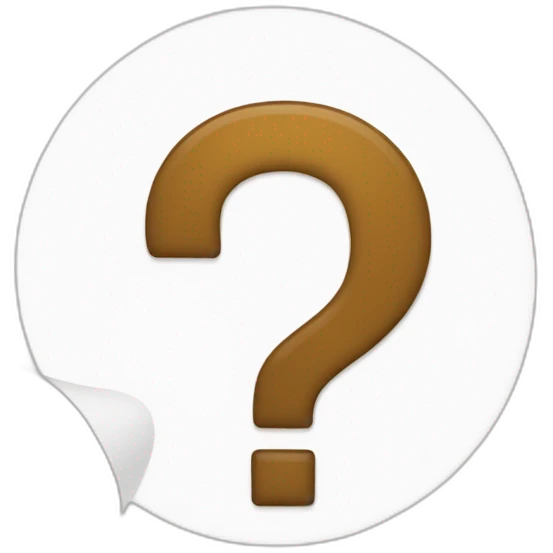 Question mark with text bubble emoji