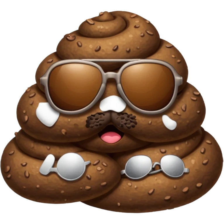 Poop wearing sunglasses emoji