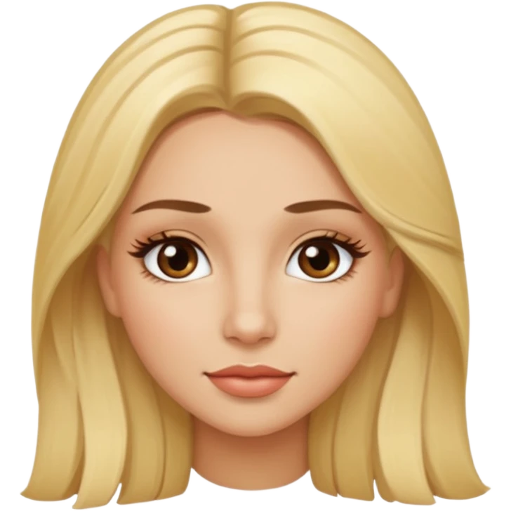 Blonde latina emoji with lashes emoji