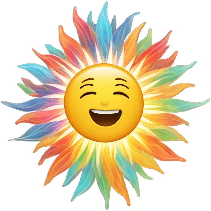 Hippy sun emoji
