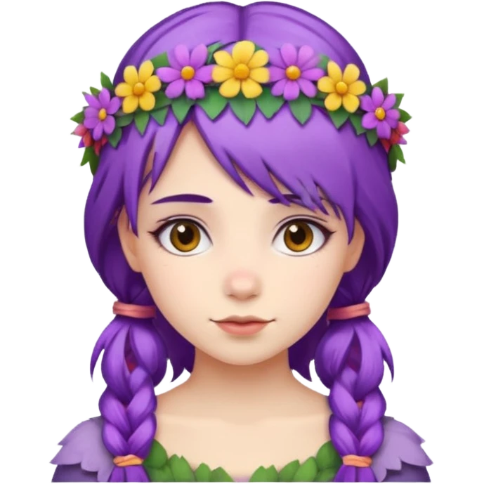 purple hair girl emoji