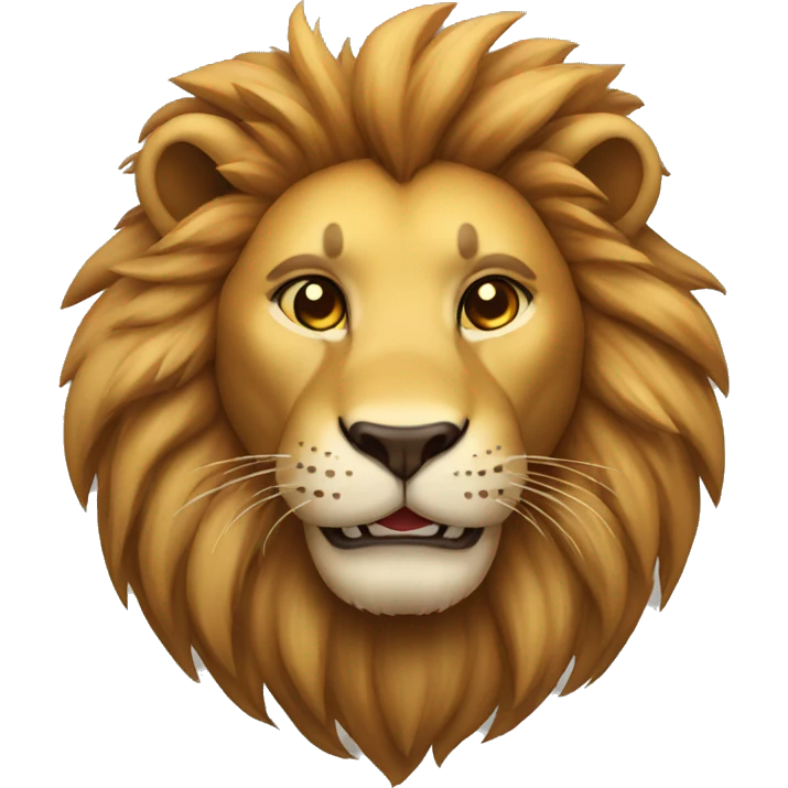 Lion with smile emoji