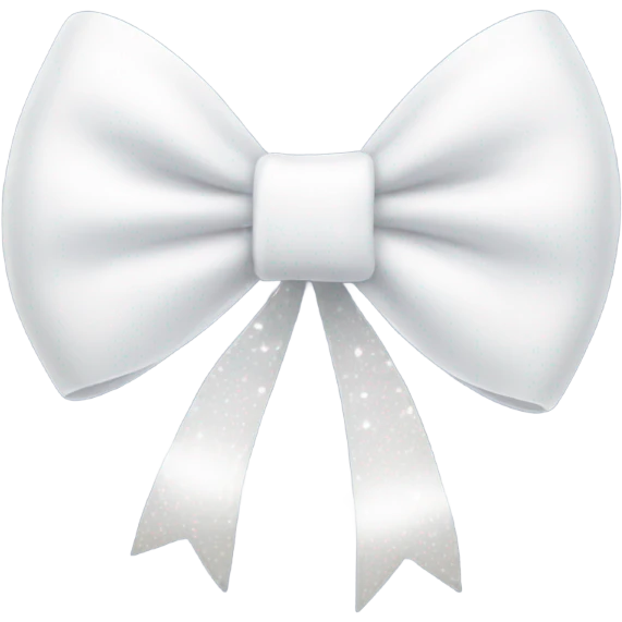 White twinkly bow emoji