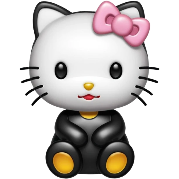 Hello kitty black emoji