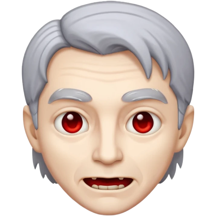 vampire emoji with gray hair emoji