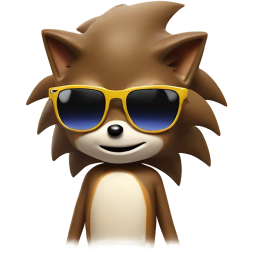 Sonic the hedgehog with sunglasses emoji