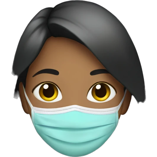 Girl with mask on  emoji