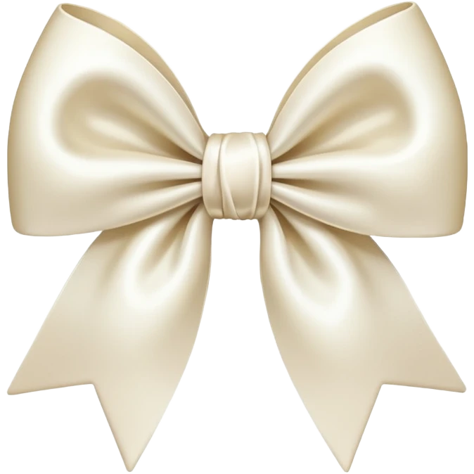 White cream bow emoji
