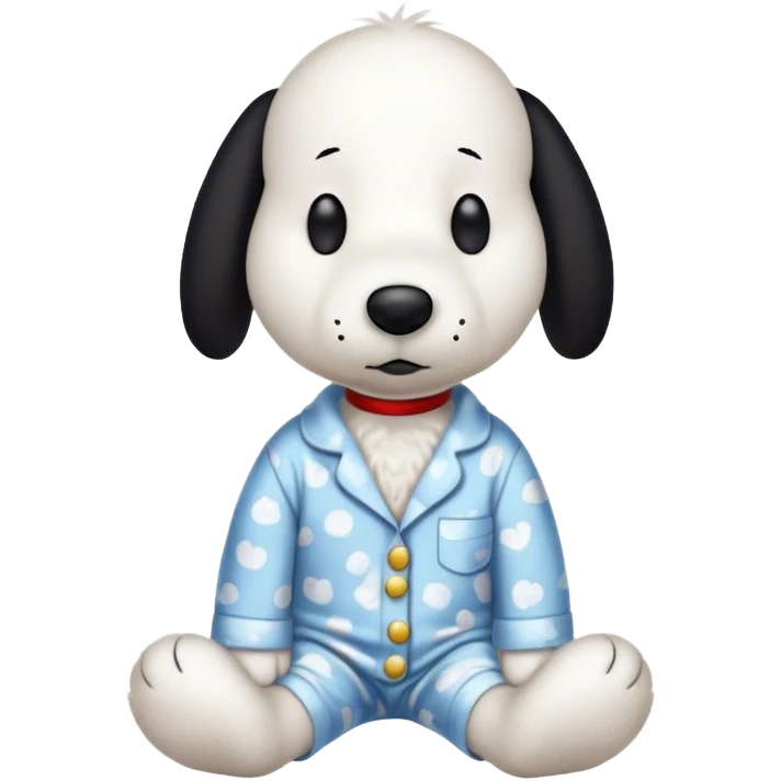 Snoopy in pajamas emoji