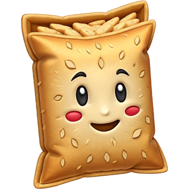 un tas de crackers aux graines emoji