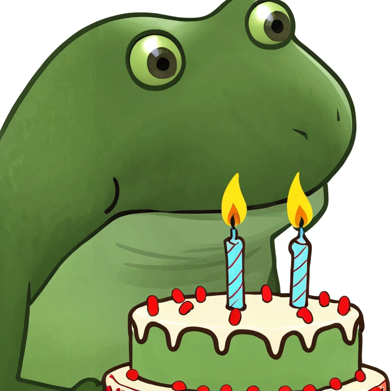 bufo blowing candles on cake emoji