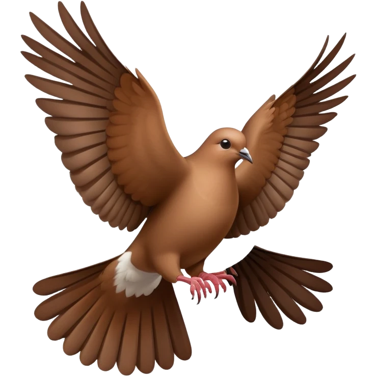 Brown Dove flying  emoji