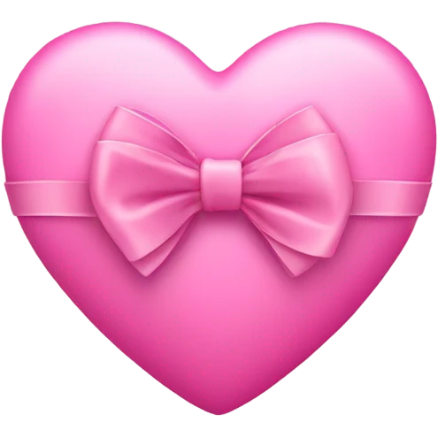 a pink heart with a bow  emoji