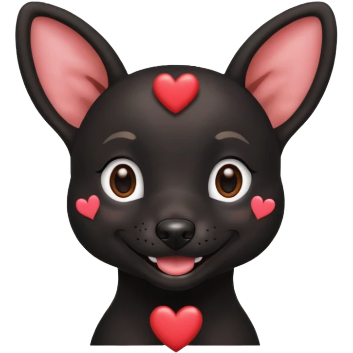 Xoloitzcuintle Dog smiling with hearts coming from eyes emoji