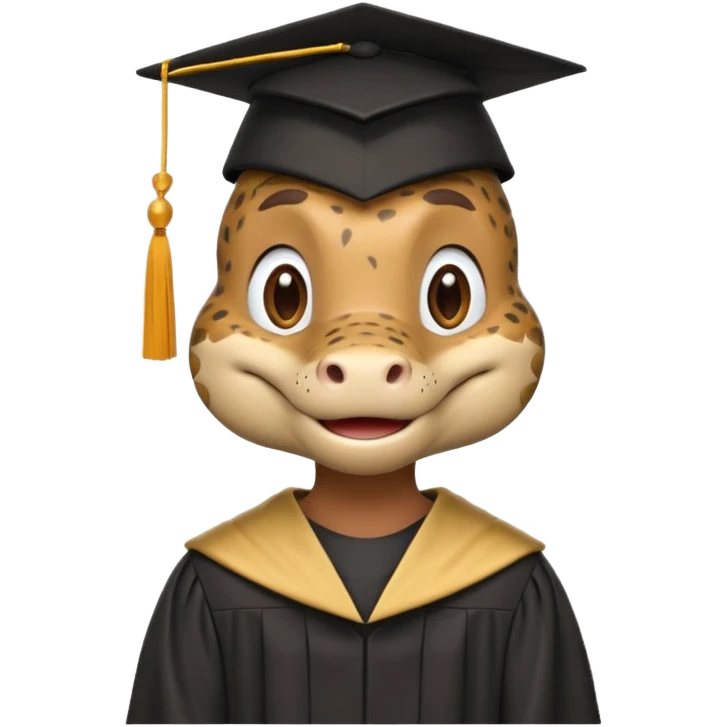 A clay academic gator. The background is a solid white circle emoji