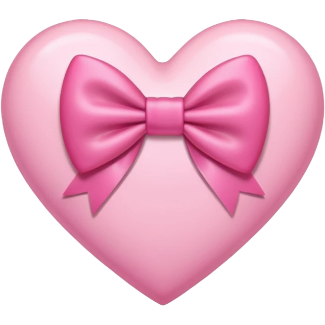 Coração e laço rosa emoji