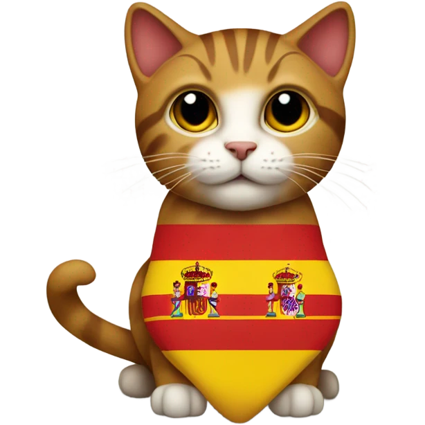 cat with spanish flag emoji