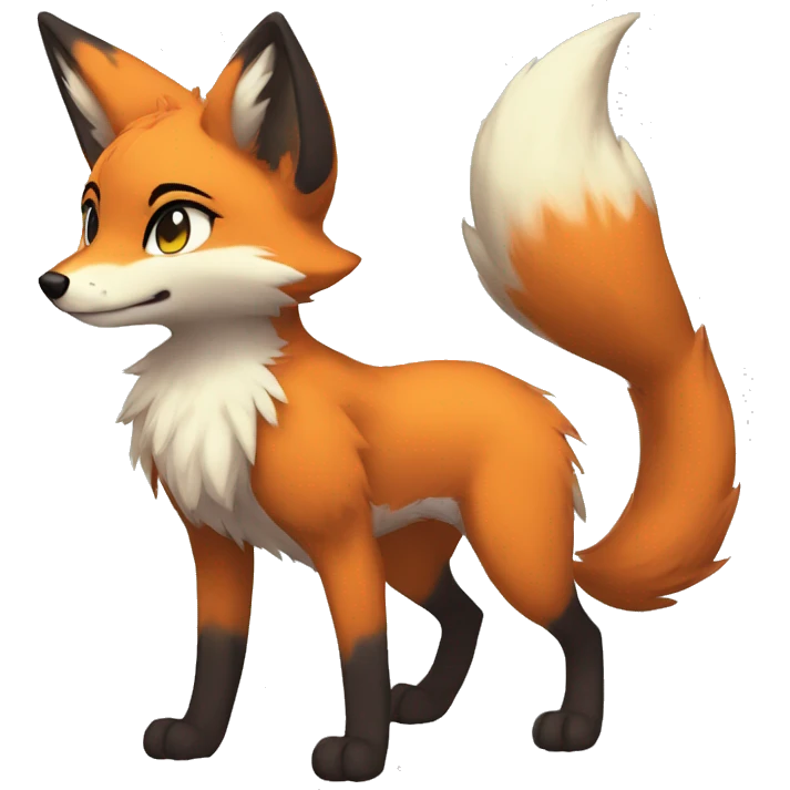 Anthro Sona Fakemon Fox Full Body emoji