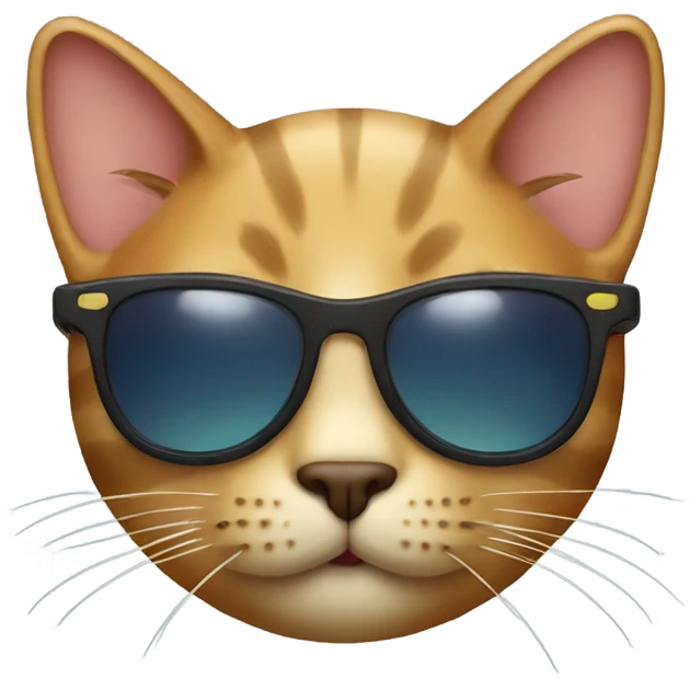 Cat with sunglasses emoji