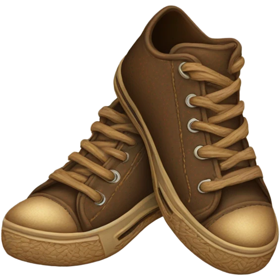 brown two sneakers realistic emoji
