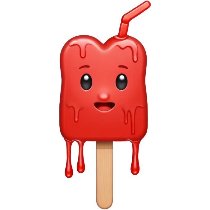 melting heart-shaped popsicle emoji