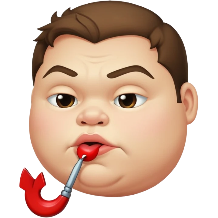 pudge with hook are kissing with puc emoji
