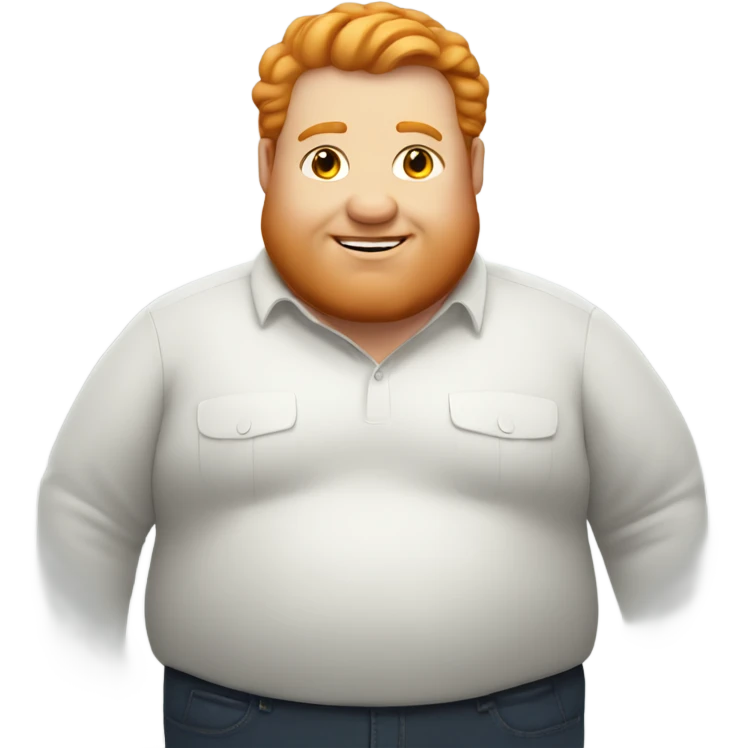 fat white guy with ginger hair emoji