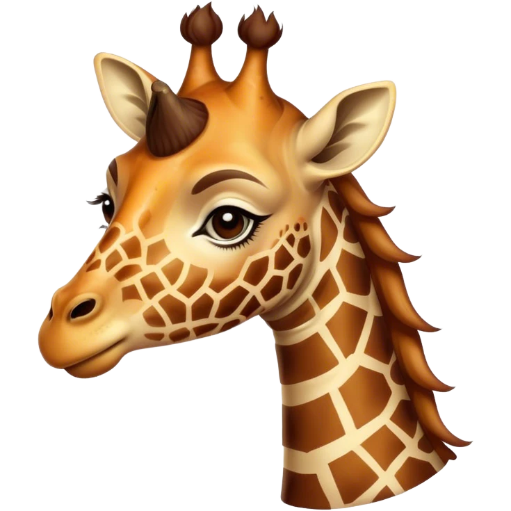 Vintage circus giraffe wearing neck ruffle emoji