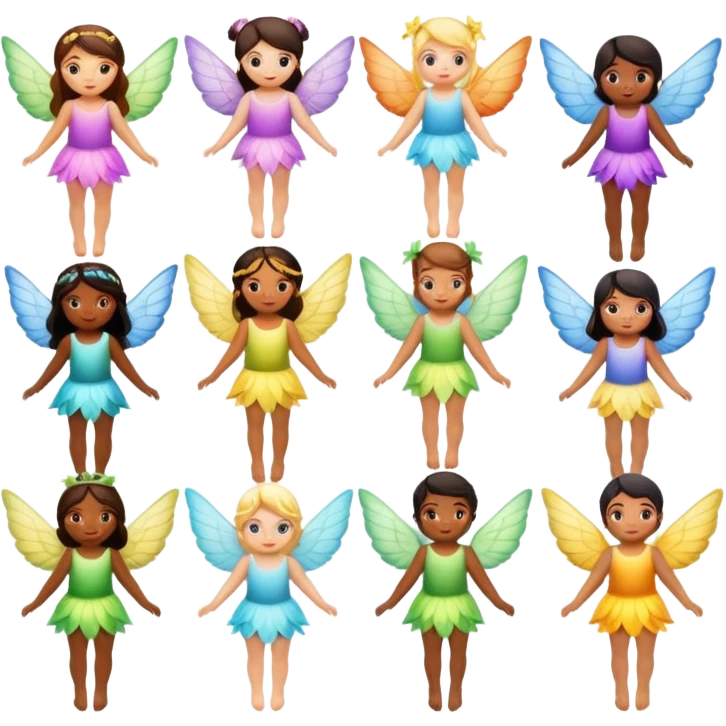 Fairies of all races emoji