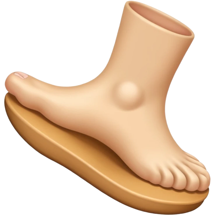 foot with sole and heel visible, cute and friendly expression emoji style emoji