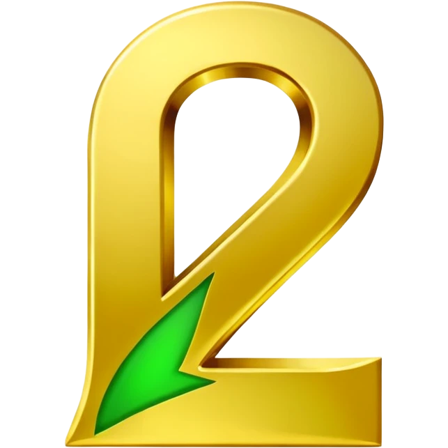 number seven  in golden and green shadows emoji